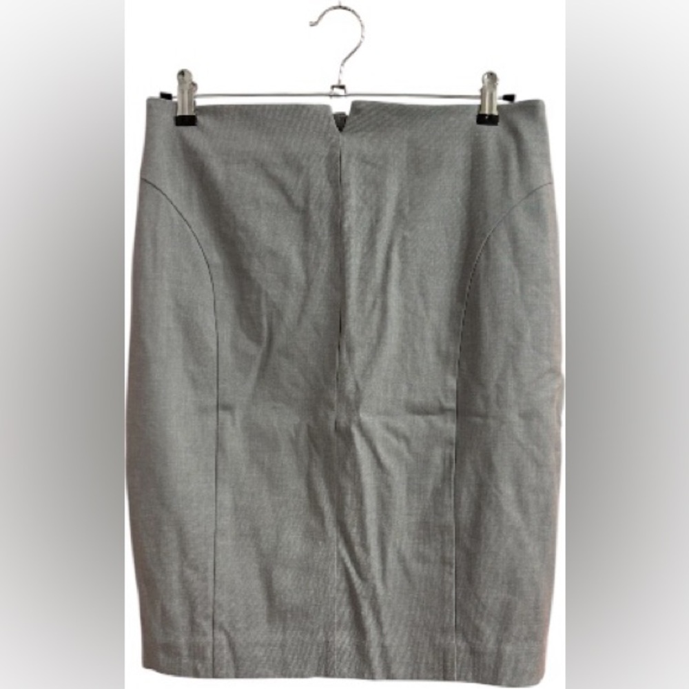 Express Gray Fully Lined Bodycon Skirt with Back Slit